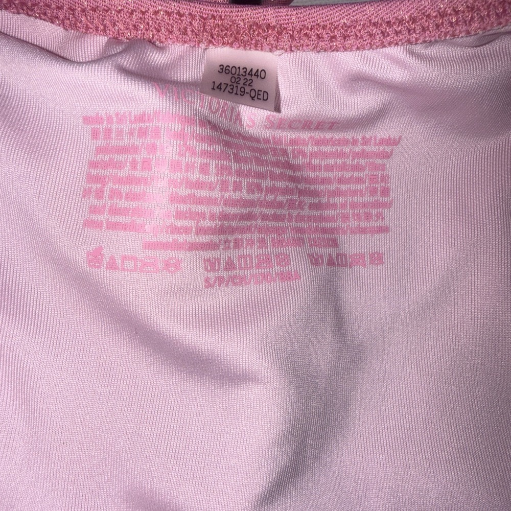 Victoria's Secret Swim Halter One-Piece Swimsuit Shine Sexy Pink Size Small - Picture 4 of 9